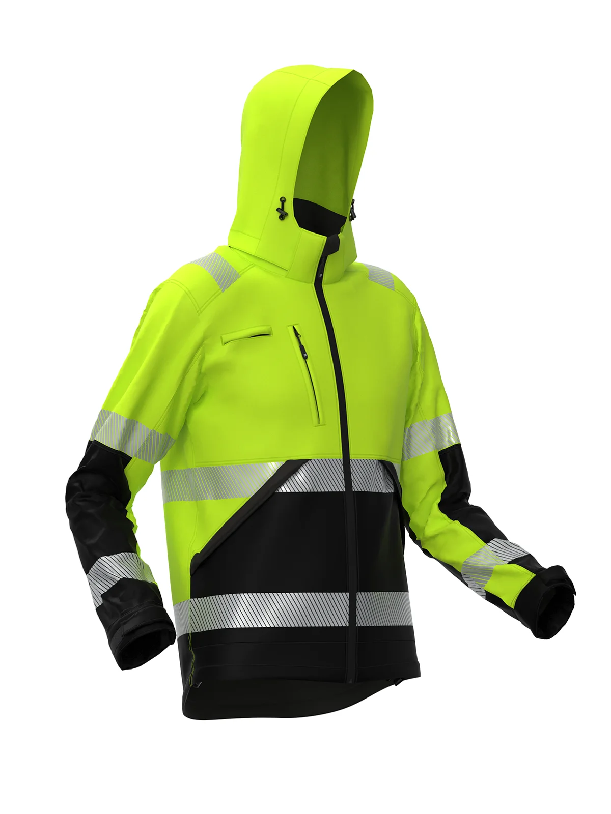 Softshell jakna VALENCIA Hi-vis Class 2 – pogled 2