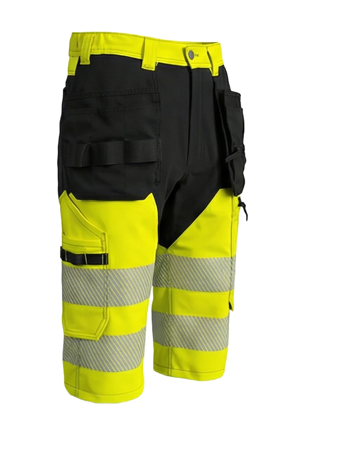 Tričetvrtinske hlače s elastičnim detaljima MASHUP PLUS Hi-vis Class 1 – pogled 2