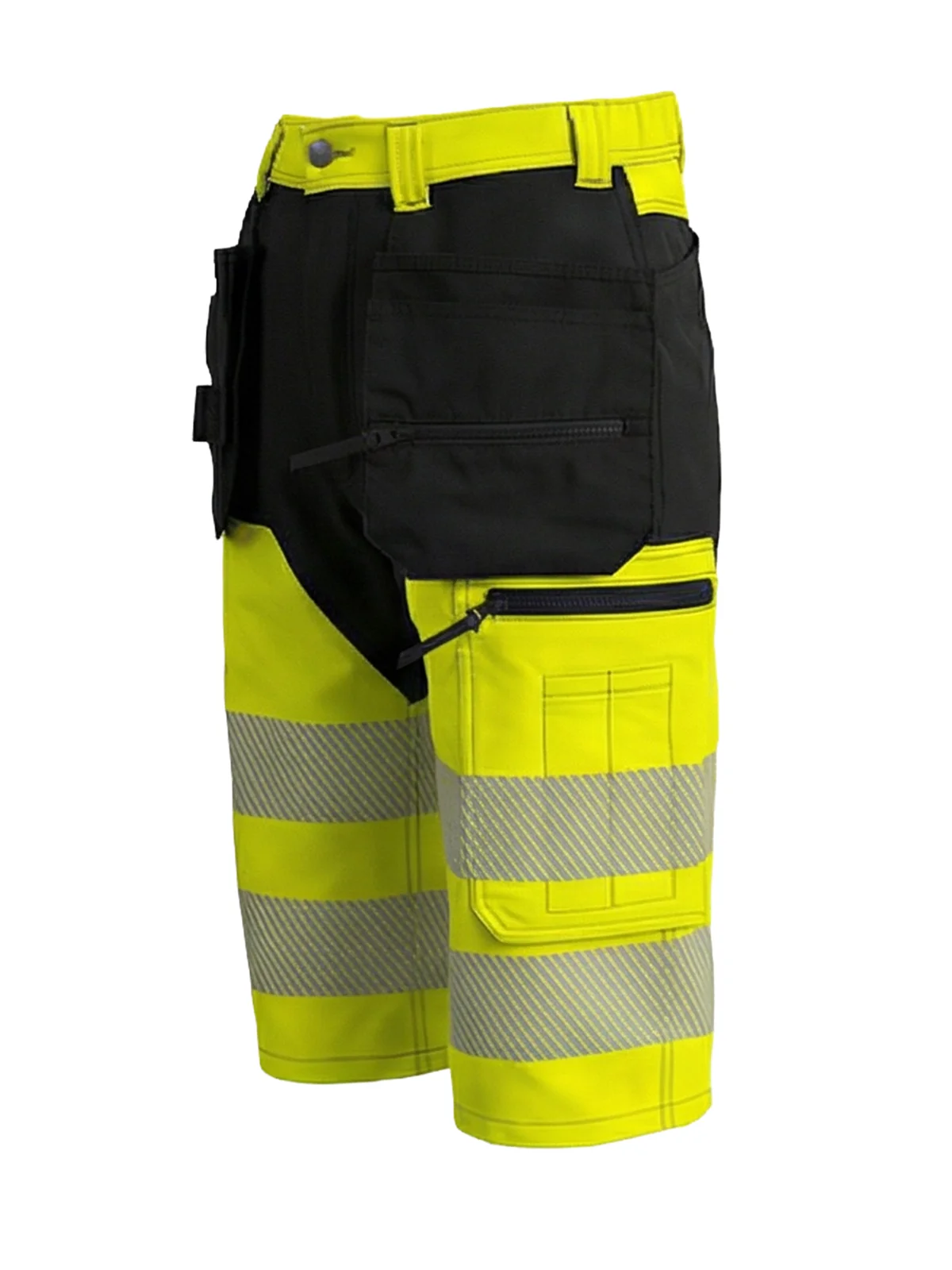 Tričetvrtinske hlače s elastičnim detaljima MASHUP PLUS Hi-vis Class 1 – pogled 3