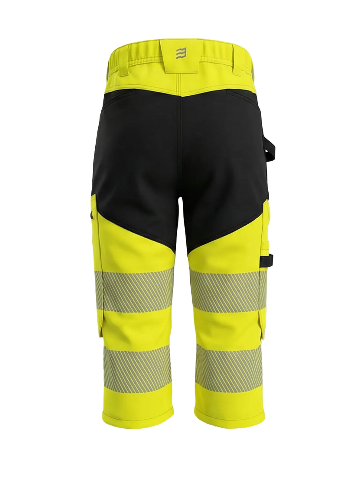 Tričetvrtinske hlače s elastičnim detaljima MASHUP Hi-vis Class 1 – pogled 2