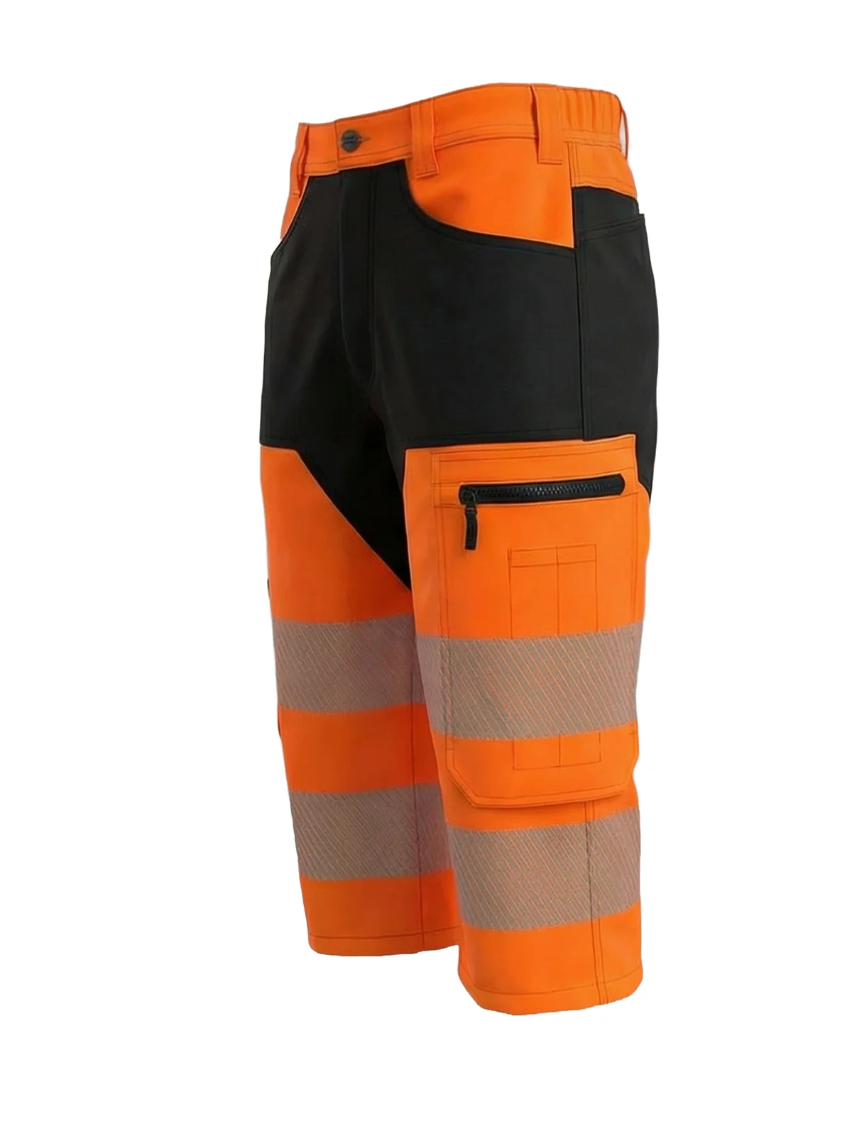 Tričetvrtinske hlače s elastičnim detaljima MASHUP Hi-vis Class 1 – pogled 8
