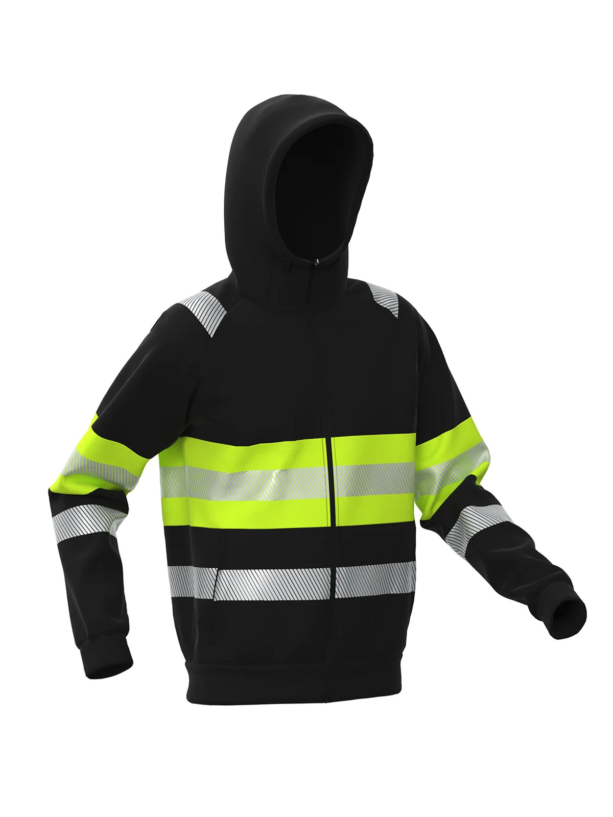 Dukserica s kapuljačom FenixPlus Hi-vis Class 1 – pogled 2