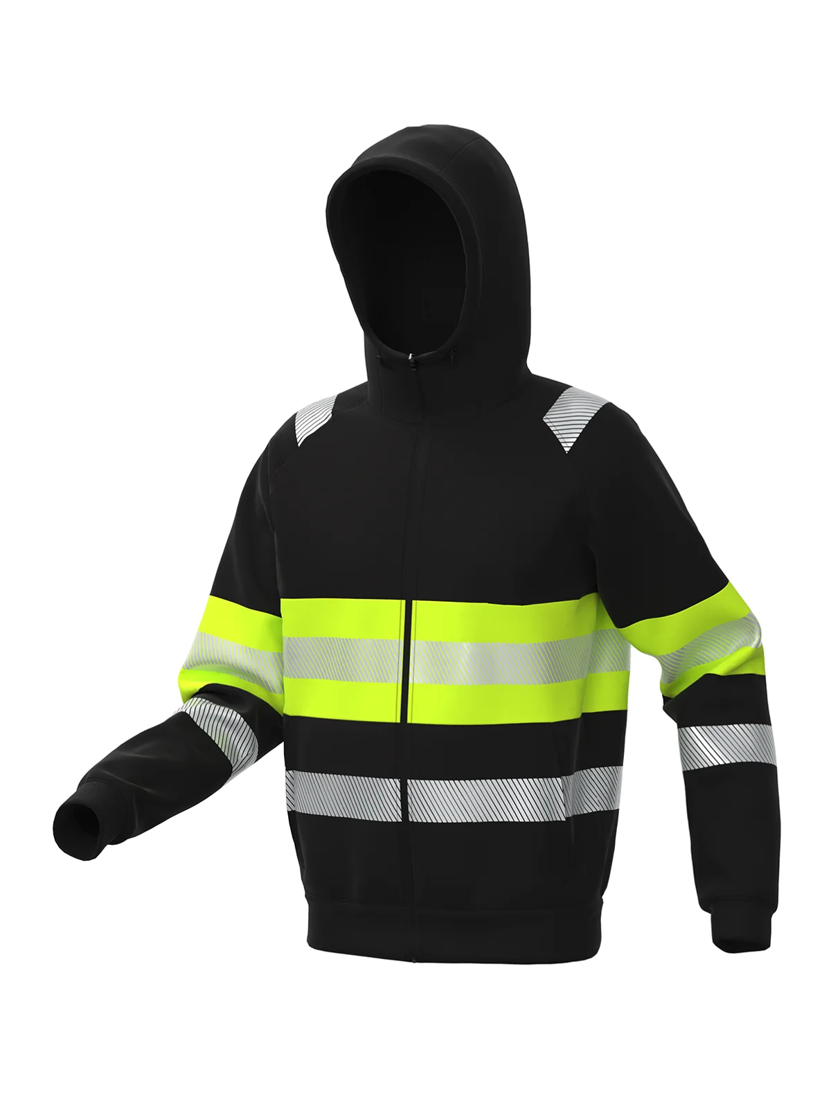 Dukserica s kapuljačom FenixPlus Hi-vis Class 1 – pogled 3