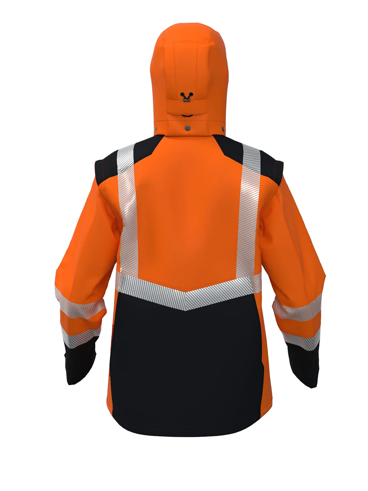 Softshell jakna s odvojivim rukavima TRANSFORMER Hi-vis Class 2 – pogled 9