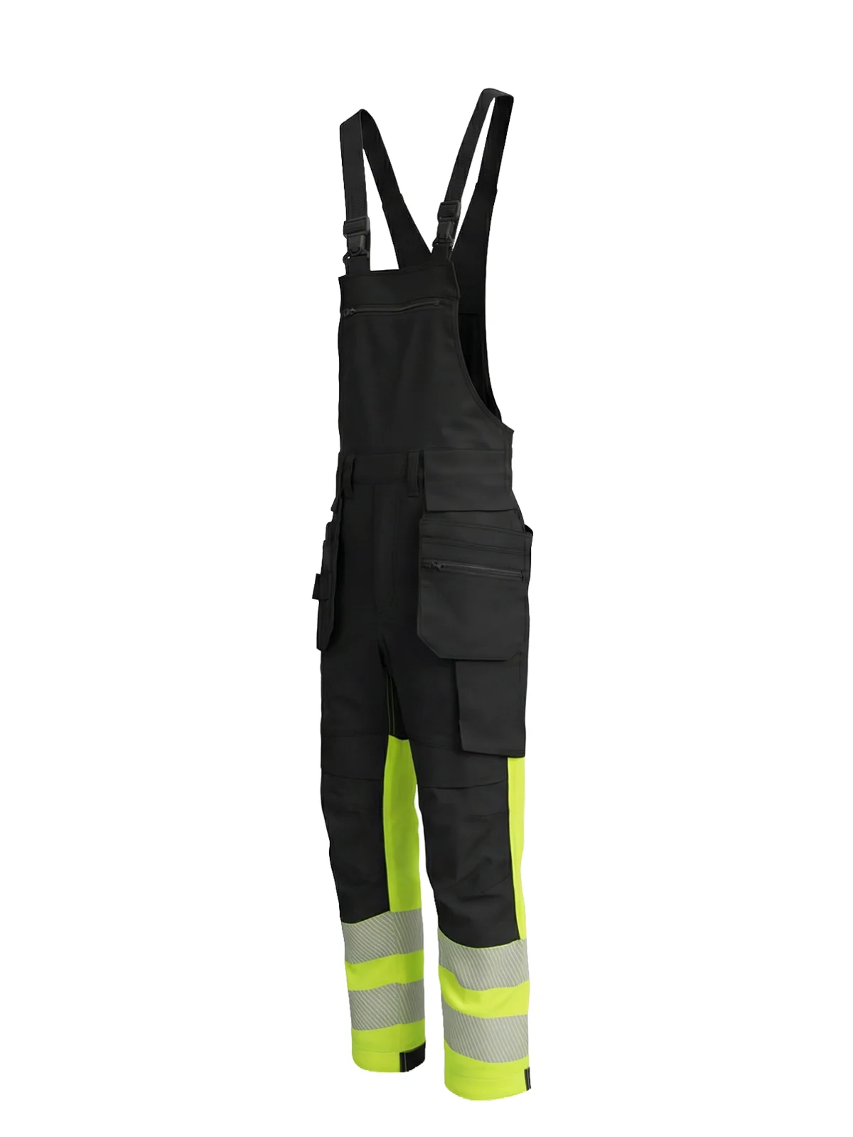 Rastezljive pamučne hlače s naramenicama COMBO Hi-vis Class 1 – pogled 2